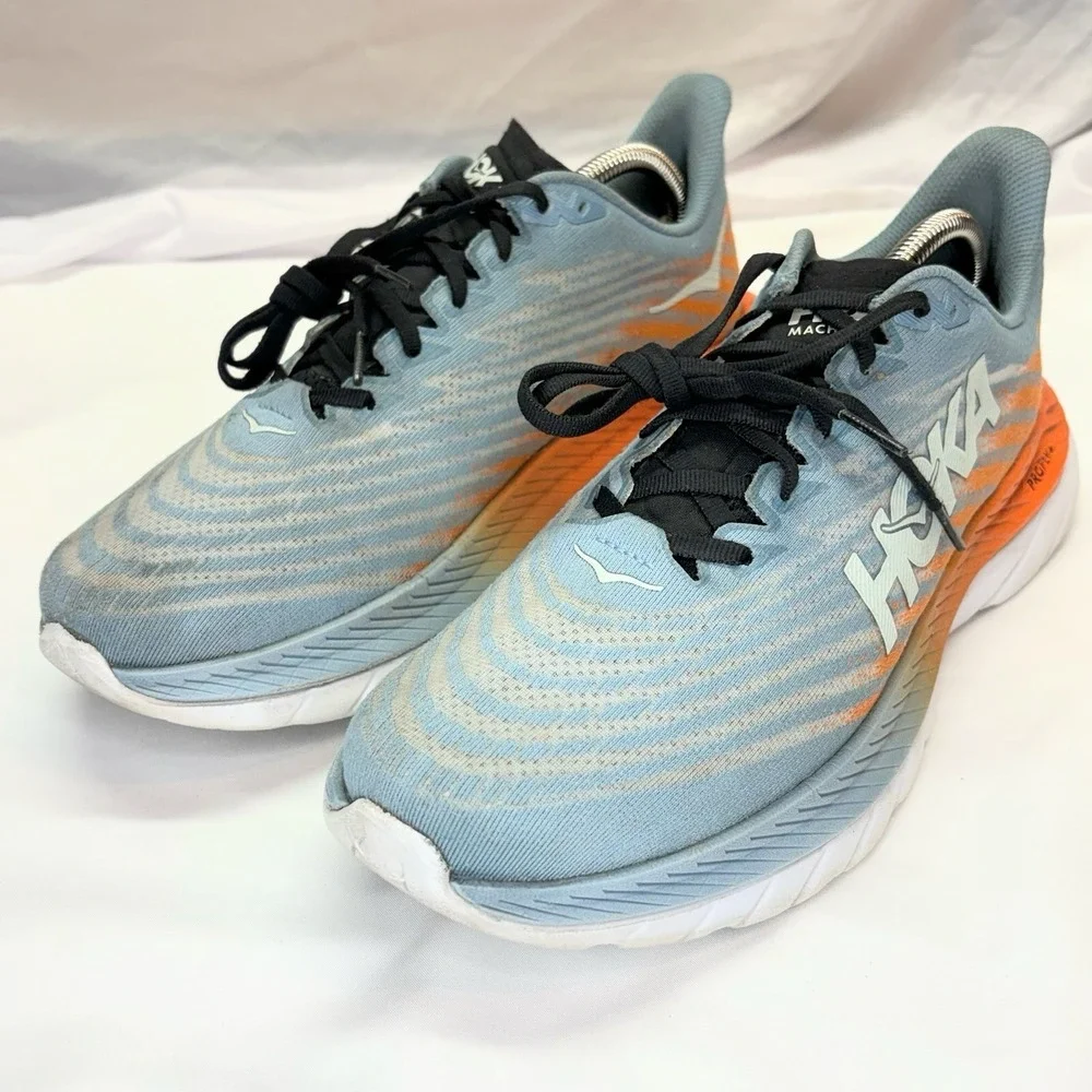 Hoka One One Mach 5 Shoes Mens Size 10 D Blue Running‎ Athletic Sneakers 1127893